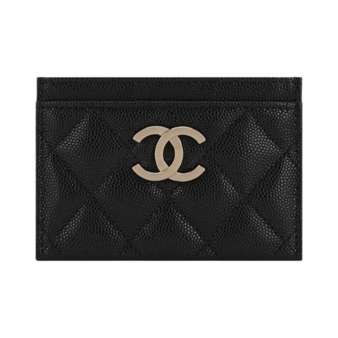 샤넬 카드 홀더 그레인드 카프스킨 & 골드 메탈 블랙(Chanel Card Holder Grained Calfskin & Gold Black) - 1