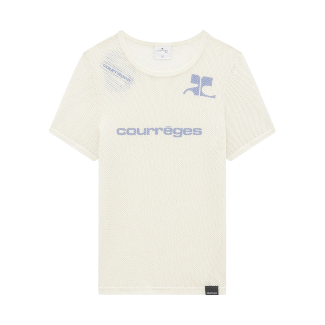 꾸레쥬 메쉬 쉘 클래시컬 티셔츠 내츄럴 빈티지 블루(Courreges Mesh Shell Classical T-Shirt Natural Vintage Blue) - 1