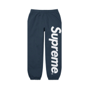 Supreme Satin Applique Sweatpants Navy - 22FW