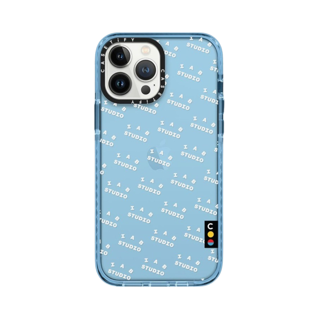 케이스티파이 x 아이앱 스튜디오 아이폰 화이트 모노그램 로고 임팩트 케이스 시에라 블루(Casetify x IAB Studio iPhone White Monogram Logo Impact Case Sierra Blue) - 2