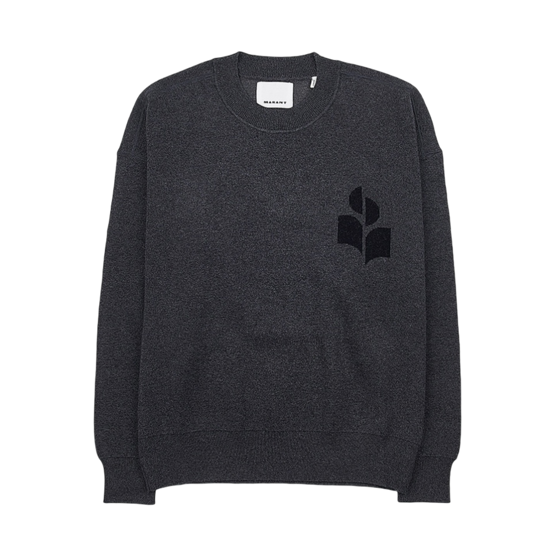 PU0048HA-A1L03H-02AN Isabel Marant Ateley Cotton Logo Sweater Anthracite - 23SS