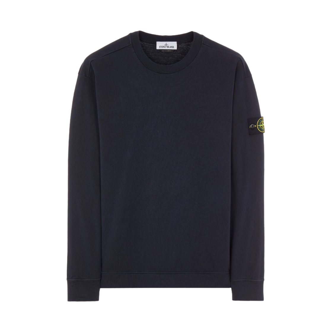 스톤 아일랜드 63750 가먼트 다이드 거즈드 코튼 크루넥 스웨트셔츠 네이비 블루 - 22FW(Stone Island 63750 Garment Dyed Gauzed Cotton Crewneck Sweatshirt Navy Blue - 22FW) - 1