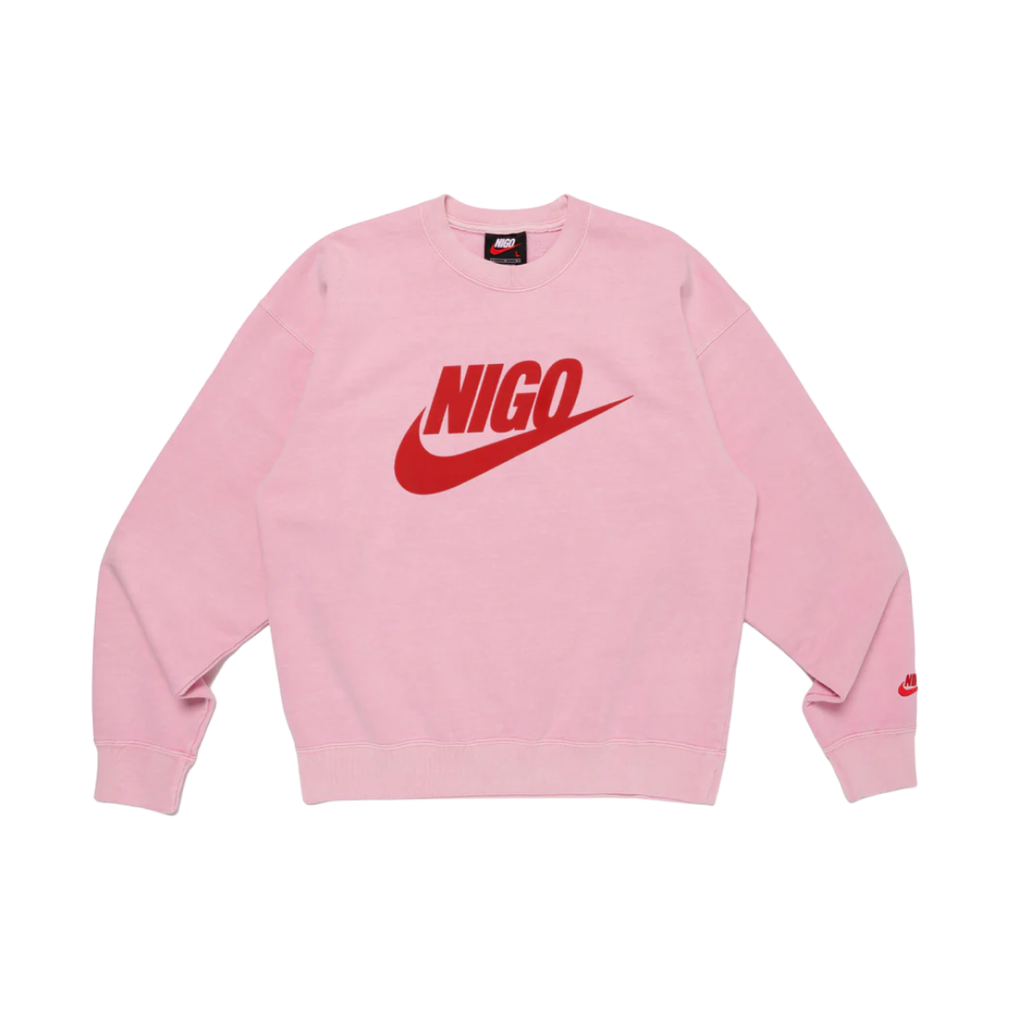 나이키 x 니고 플리스 크루넥 스웨트셔츠 핑크 라이즈 (FV5941-621)(Nike x Nigo Fleece Crewneck Sweatshirt Pink Rise (FV5941-621))