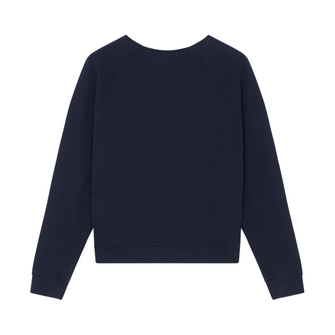 (W) 메종 키츠네 스웨트셔츠 트라이컬러 폭스 패치 네이비((W) Maison Kitsune Sweatshirt Tricolor Fox Patch Navy) - 2