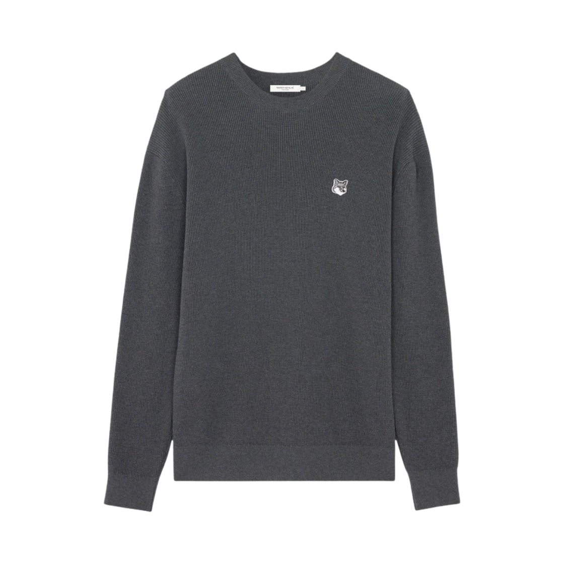 메종 키츠네 그레이 폭스 헤드 패치 릴렉스드 점퍼 그레이(Maison Kitsune Grey Fox Head Patch Relaxed Jumper Grey) - 1