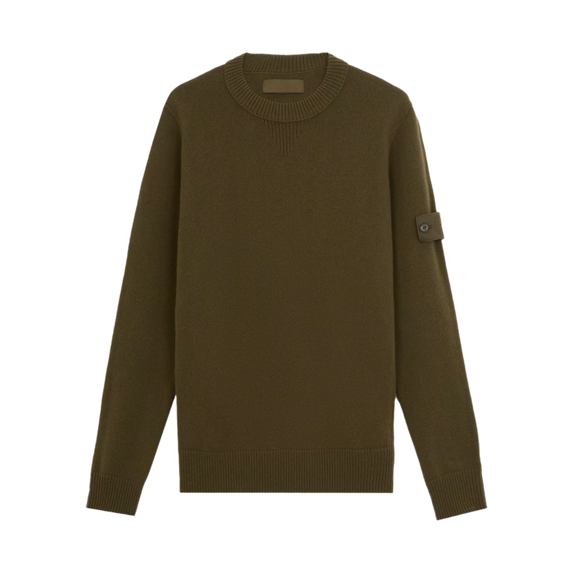 8115527FA-V0054 Stone Island 527FA Geelong RWS Wool Stone Island Ghost Loose-Fit Crewneck Jumper with Ribbing Military Green - 24FW