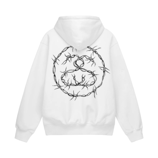 Stussy Barb Hoodie White