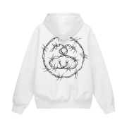 Stussy Barb Hoodie White