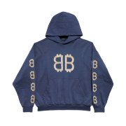 Balenciaga Crypto Hoodie Medium Fit Blue