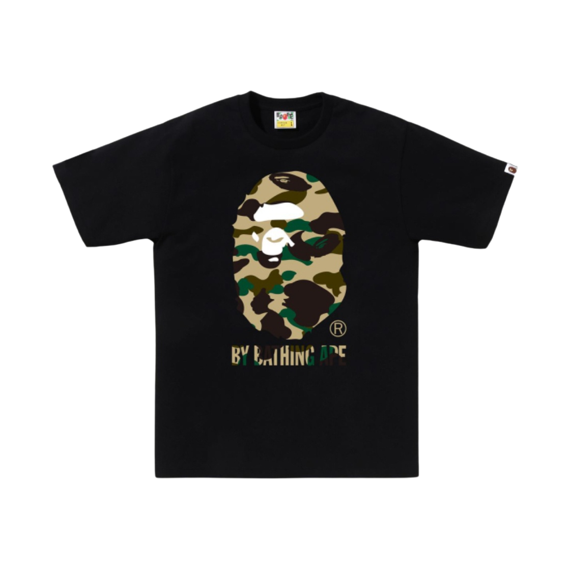 베이프 퍼스트 카모 바이 베이싱 에이프 티셔츠 블랙 옐로우