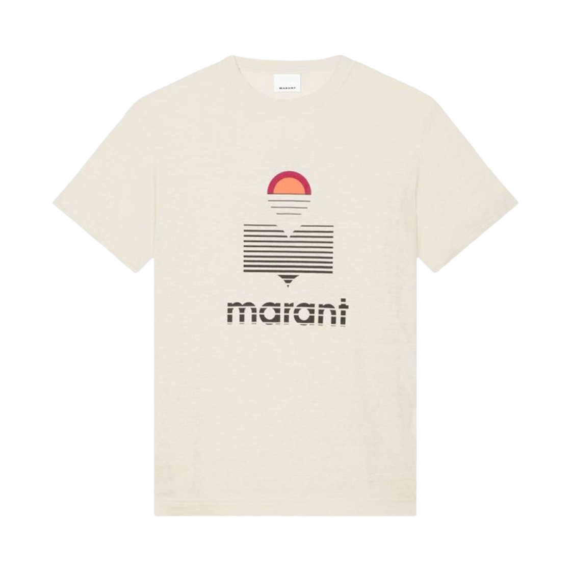 TS0045HA-B1N16H-23EC Isabel Marant Karman Logo T-Shirt Ecru - 24SS - 대표 이미지 #1