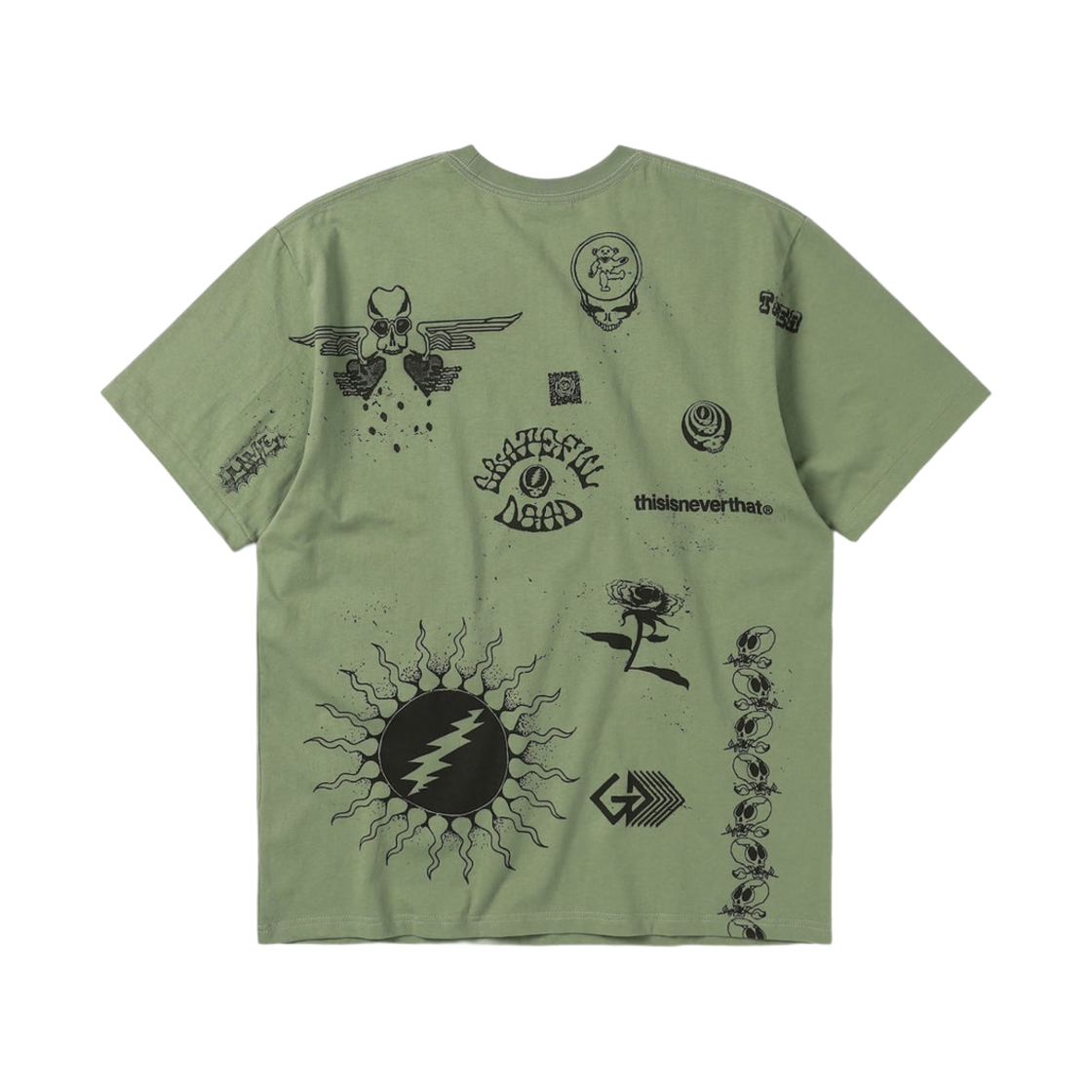 디스이즈네버댓 x 그레이트풀 데드 아이코노그래피 티셔츠 라이트 그린(Thisisneverthat x Grateful Dead Iconography T-Shirt Light Green) - 2