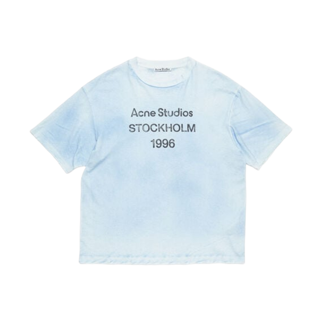 CL0196-AAT Acne Studios Logo T-Shirt Relaxed Fit Dusty Blue