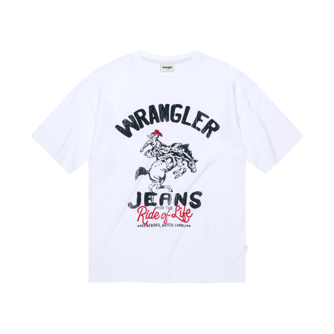 WR2502ST14WH Wrangler Cowboy Slogan T-Shirt White