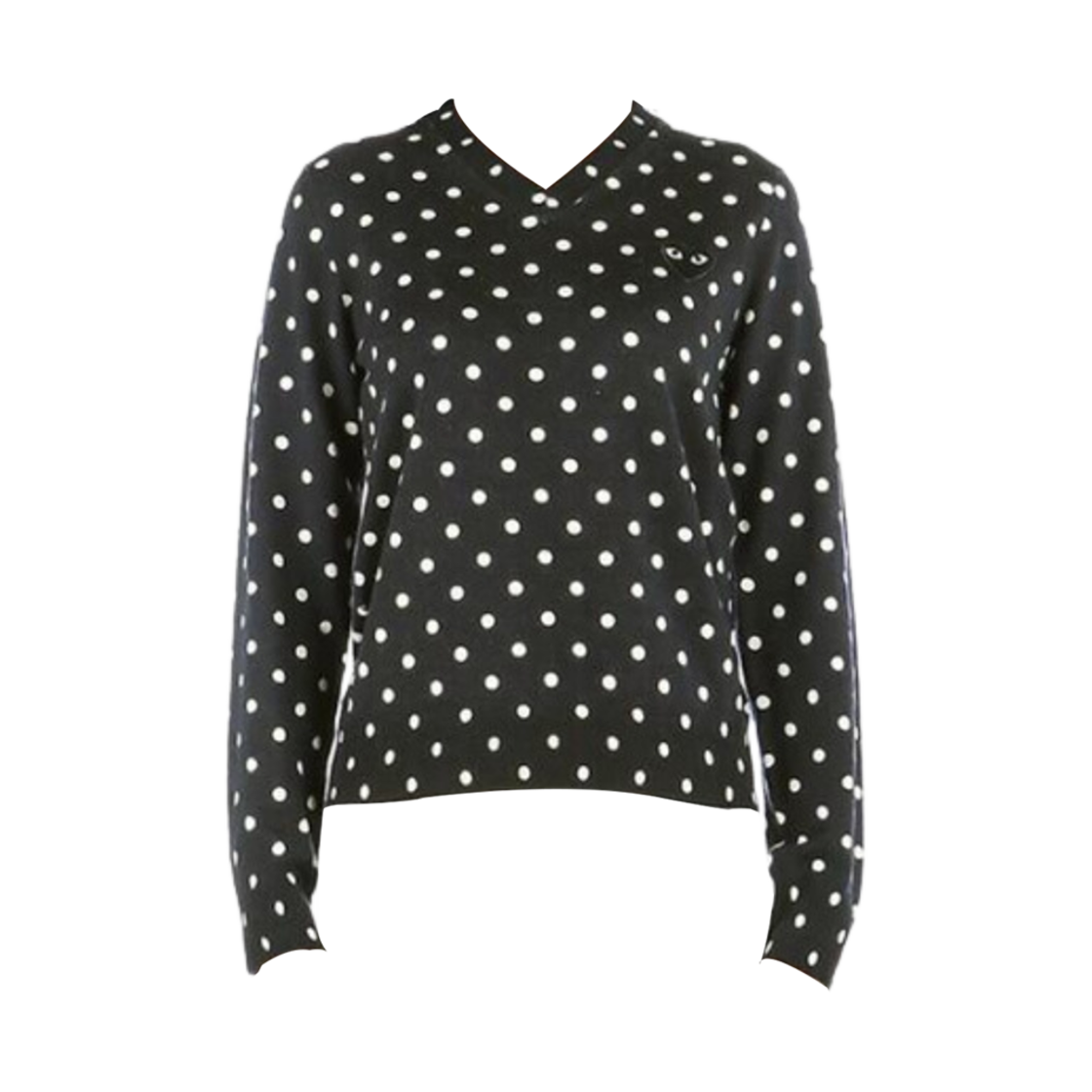 (W) 꼼데가르송 롱슬리브 니트 블랙((W) Comme des Garcons Long Sleeve Knit Black)