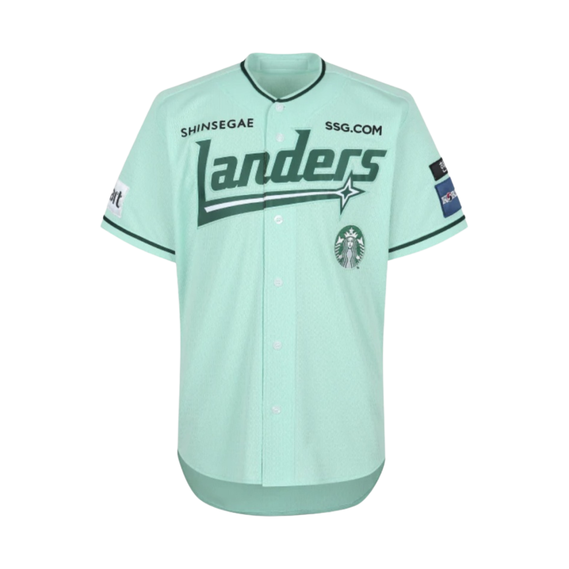 SSG 랜더스 x 스타벅스 24 스타벅스 데이 유니폼 민트 (논 마킹 버전)(SSG Landers x Starbucks 24 Starbucks Day Uniform Mint (Non Marking Ver.))