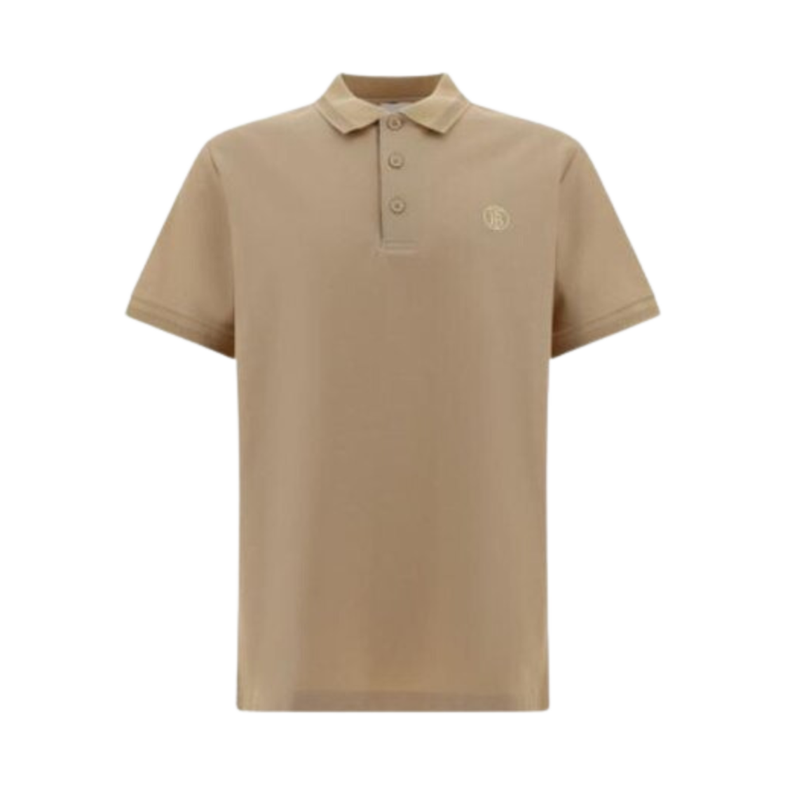 8083157 Burberry Embroidered Logo Polo T-Shirt Beige