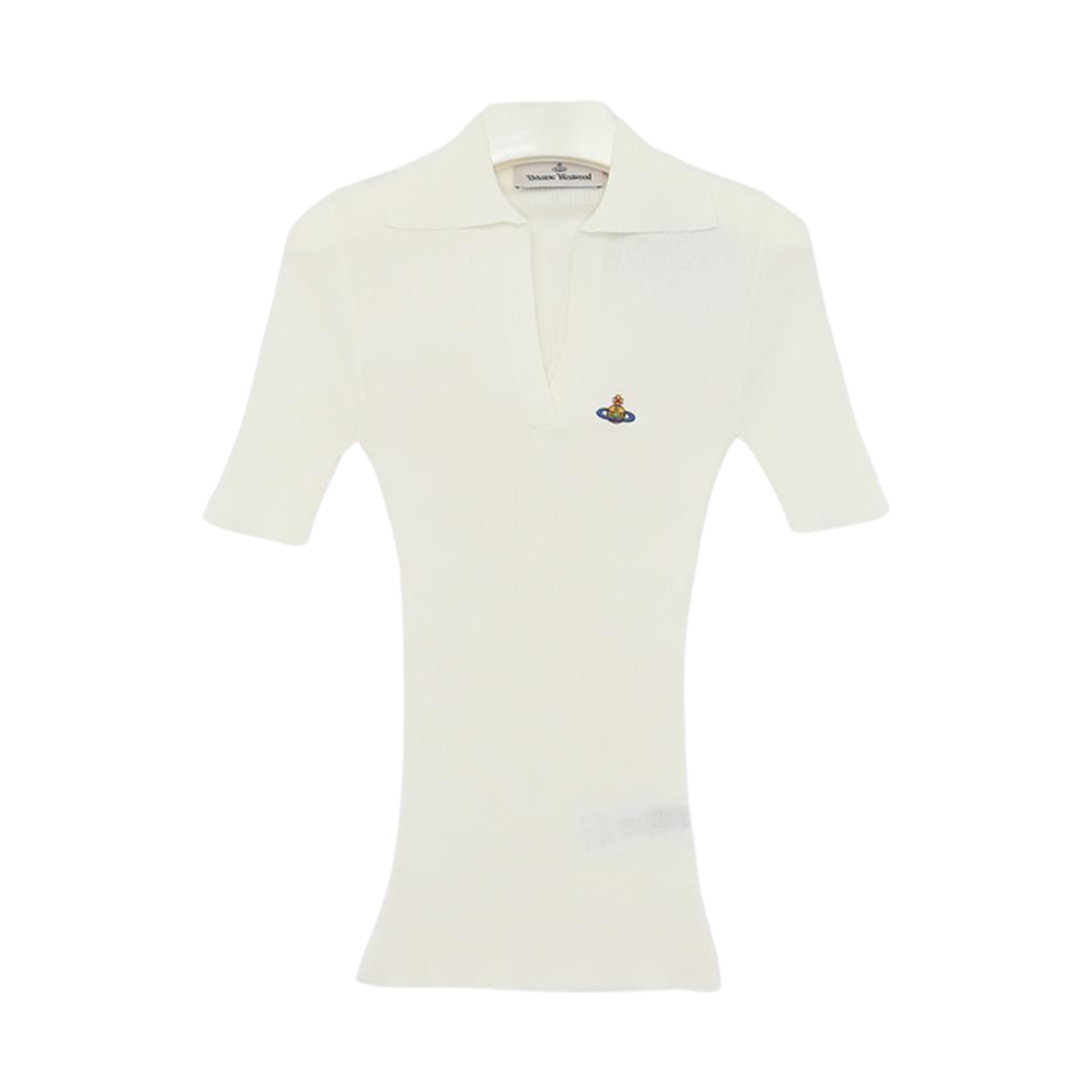 18030040-Y003F-A401 (W) Vivienne Westwood Orb Logo Cotton Polo Shirt White