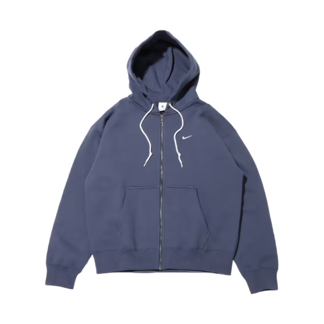 나이키 NRG 솔로 스우시 풀 집업 후드 썬더 블루 - 아시아(Nike NRG Solo Swoosh Full Zip Hoodie Thunder Blue - Asia)