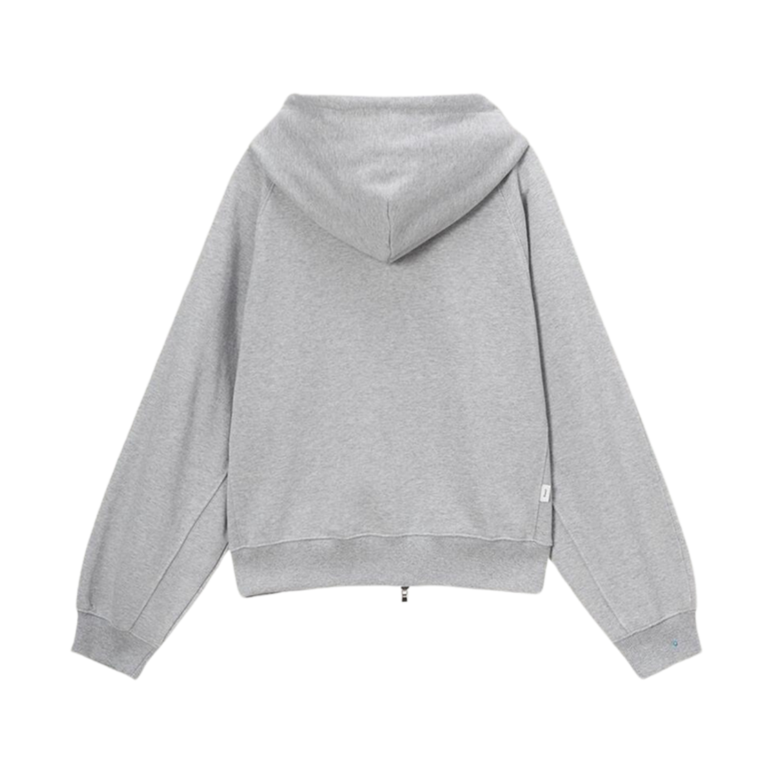 던스트 레더 로고 집업 후드 멜란지 그레이(Dunst Leather Logo Zip-Up Hoodie Melange Grey) - 2