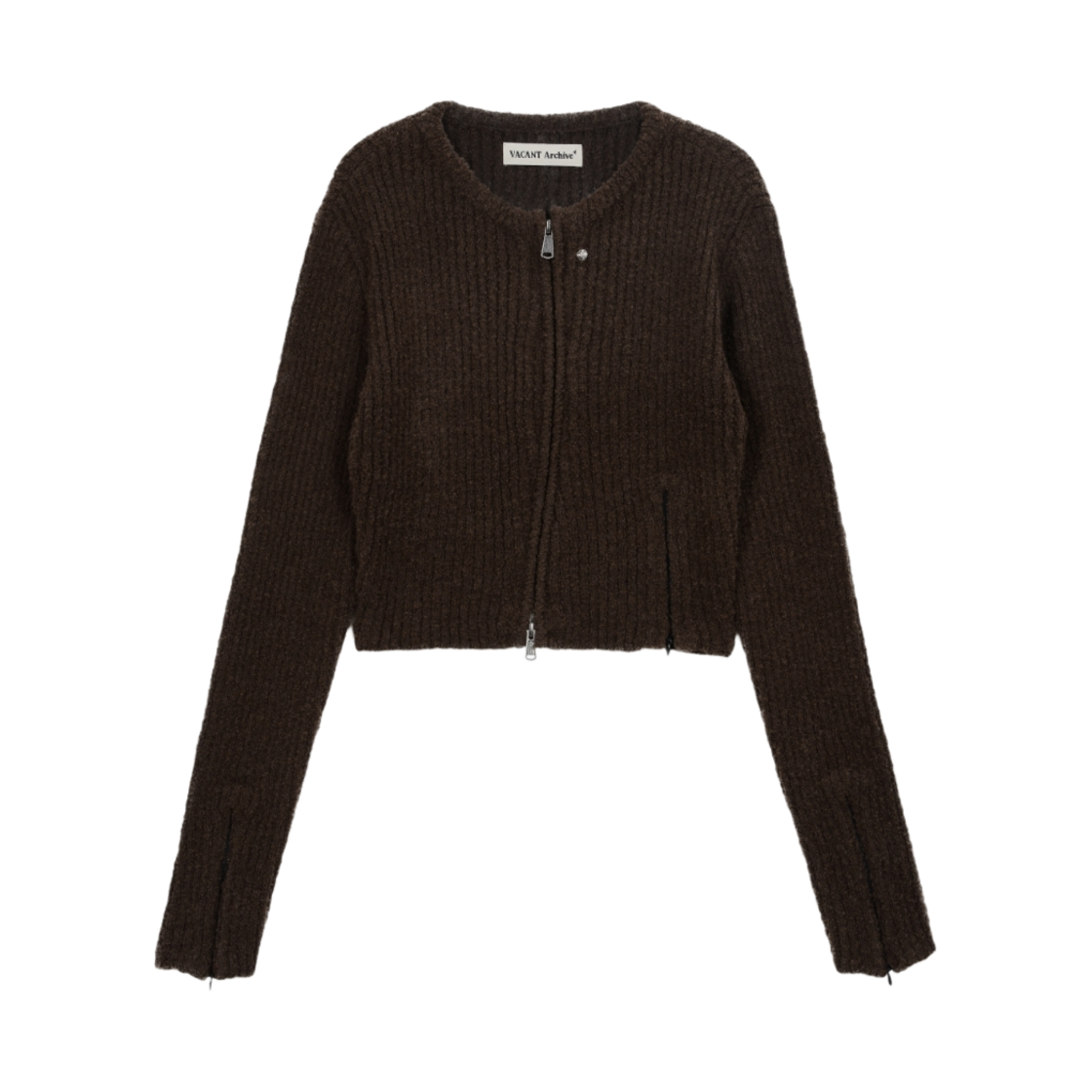 베이컨트 아카이브 네아 니티드 집업 브라운