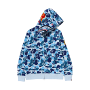 BAPE PONR ABC Camo Shark Full Zip Hoodie Blue