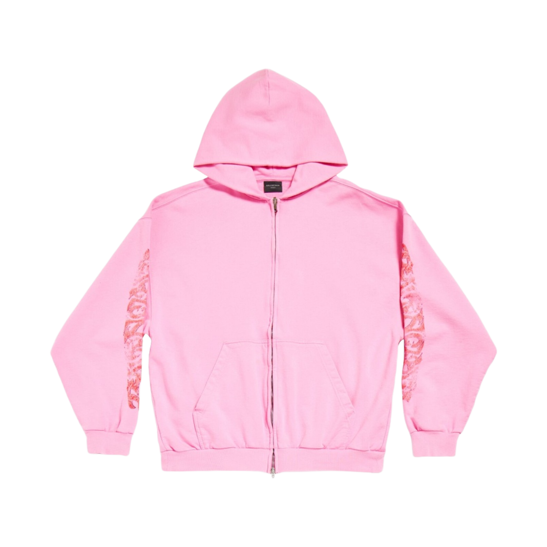 발렌시아가 오프쇼어 집업 후드 미디움 핏 핑크(Balenciaga Offshore Zip-Up Hoodie Medium Fit Pink) - 1