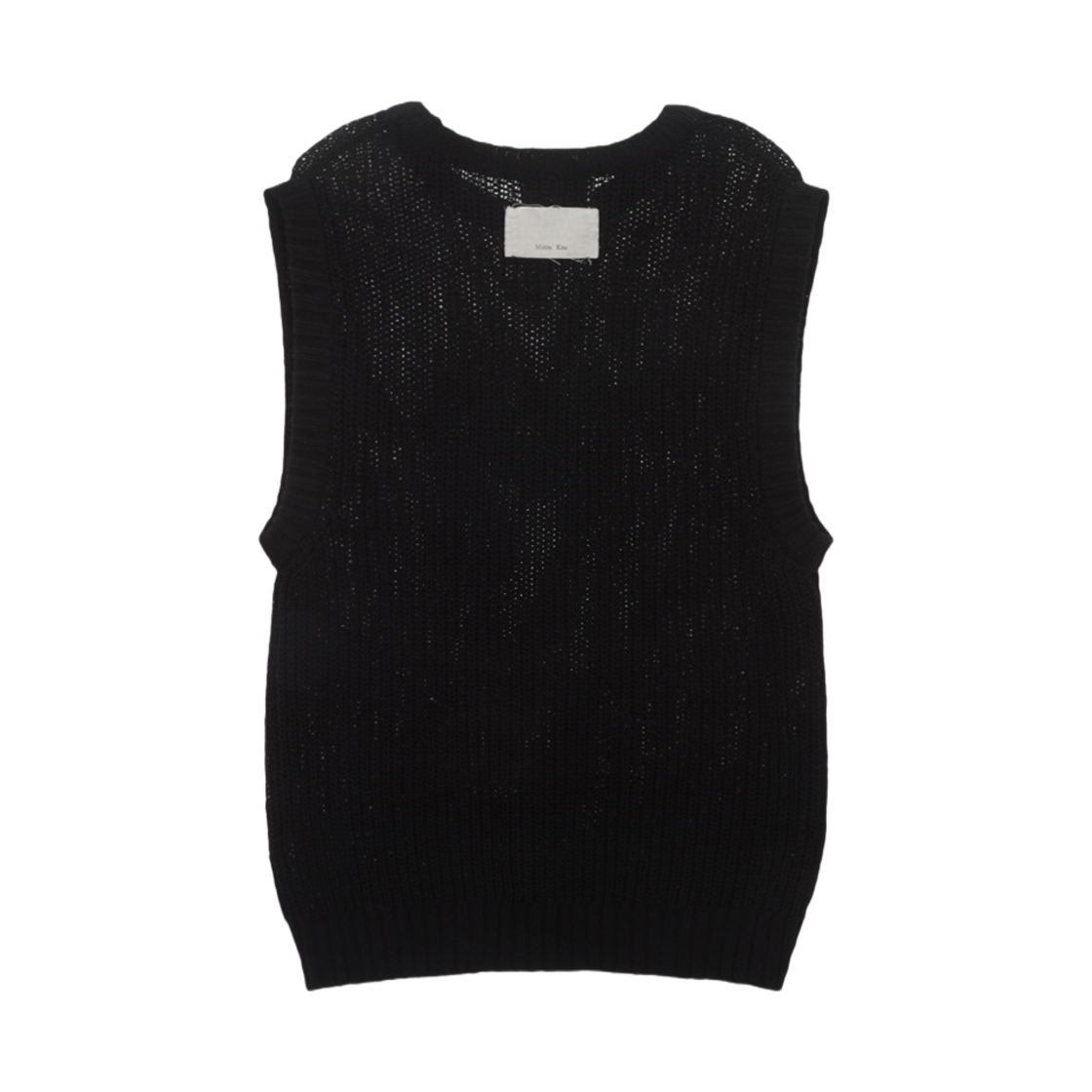 마뗑킴 빅 로고 니트 베스트 블랙(Matin Kim Big Logo Knit Vest Black) - 2