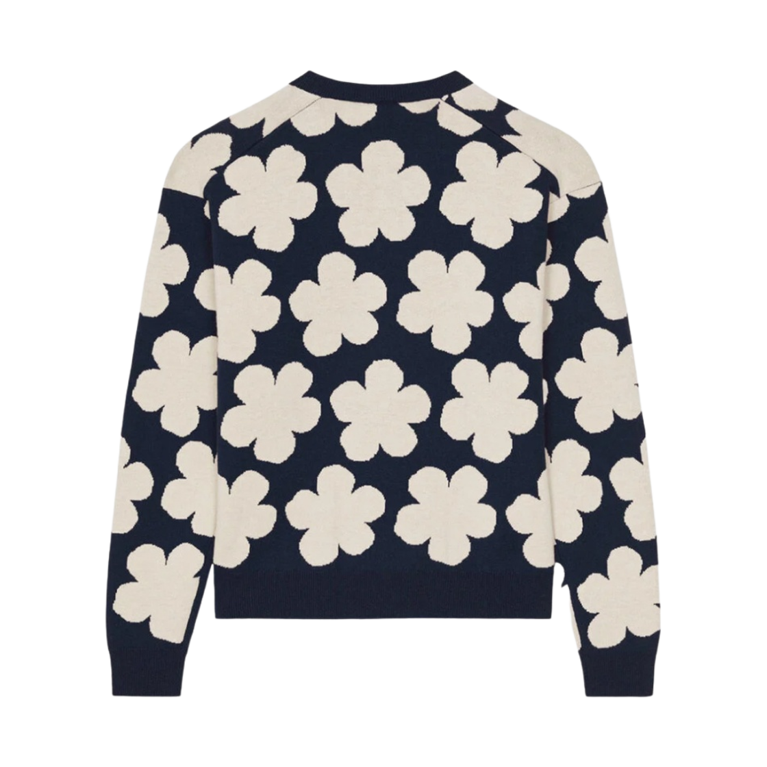 (W) 겐조 하나 닷 자카드 점퍼 미드나잇 블루((W) Kenzo Hana Dots Jacquard Jumper Midnight Blue) - 2