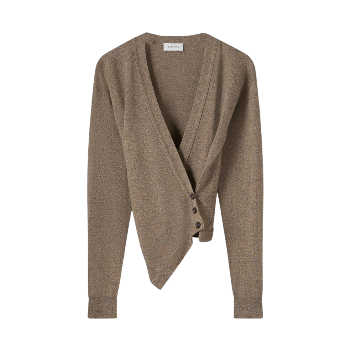 (W) 르메르 메리노 블렌드 랩 가디건 머스타드 신((W) Lemaire Merino Blend Wrap Cardigan Mustard Chine) - 1