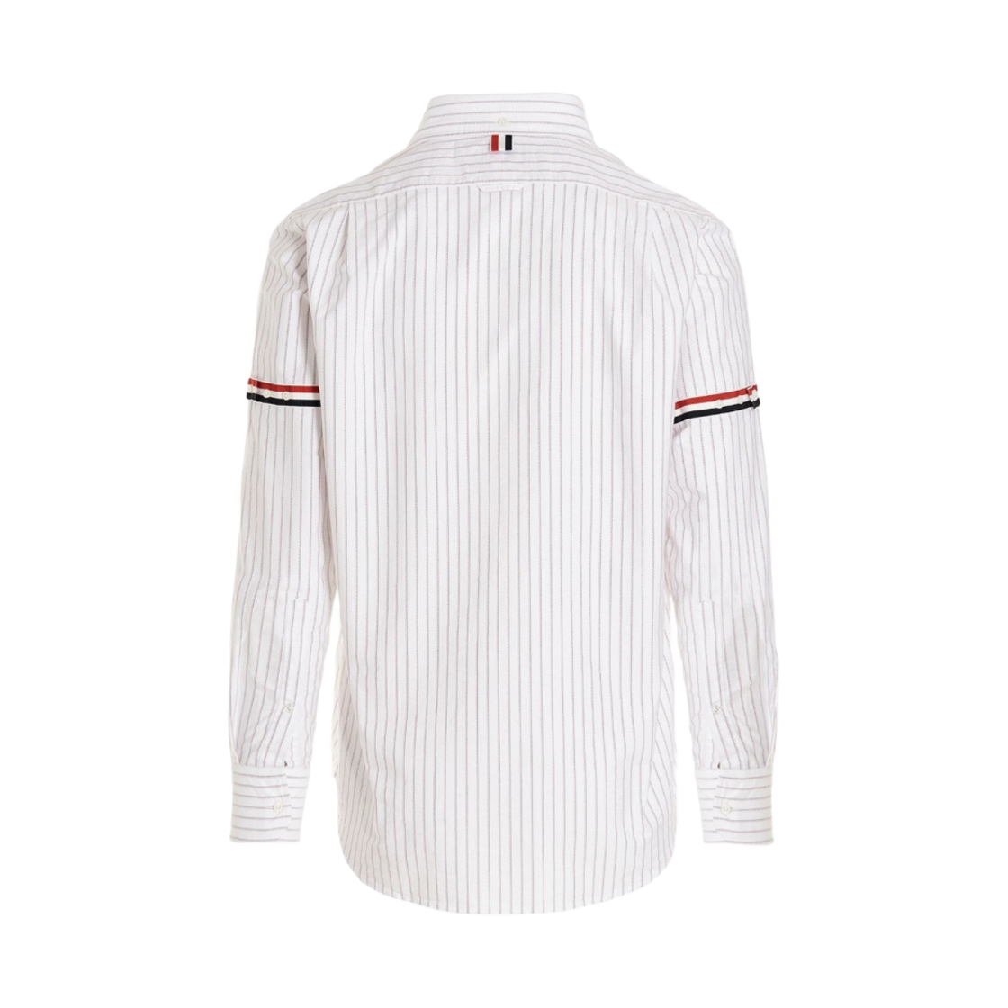 톰브라운 쉐도우 핀스트라이프 옥스포드 암밴드 롱슬리브 셔츠 레드 화이트 블루(Thom Browne Shadow Pinstripe Oxford Armband Long Sleeve Shirt Red White Blue) - 2
