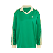 (W) Adidas 3-Stripes Satin Long Sleeve T-Shirt Green - KR Sizing