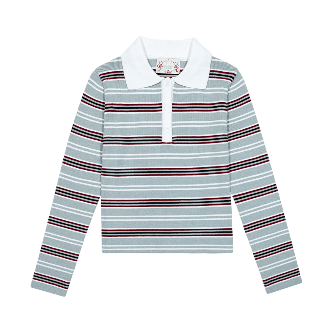 마가린핑거스 멀티 스트라이프 피케 니트 라이트 블루(Margarin Fingers Multi Stripe Pique Knit Light Blue) - 1