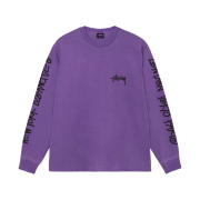 Stussy Big Cities LS T-Shirt Pigment Dyed Purple
