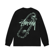 Stussy Skate Posse Pigment Dyed LS T-Shirt Black