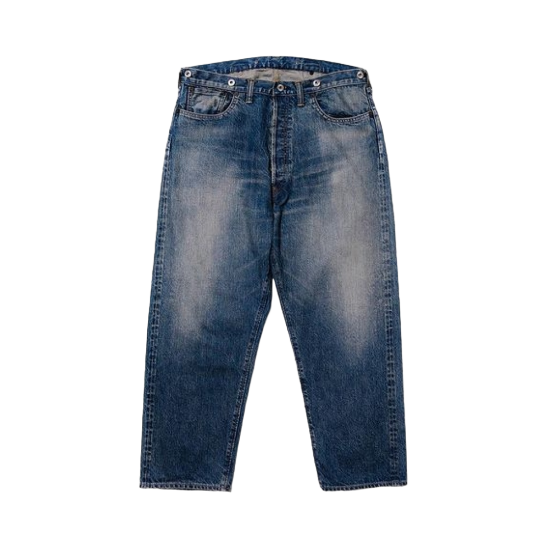 아프레쎄 No.22 워시드 와이드 데님 팬츠 인디고 - 24SS(A.Presse No.22 Washed Wide Denim Pants Indigo - 24SS)