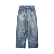 Balenciaga Graffiti Baggy Pants Light Blue