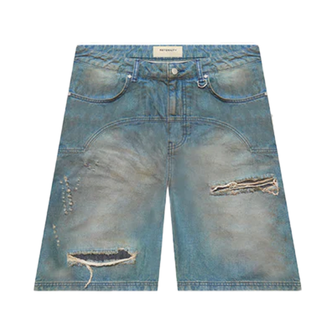 KM5BPASRT07BL Reternity Painted Artisan Jorts Washed Blue - 25SS