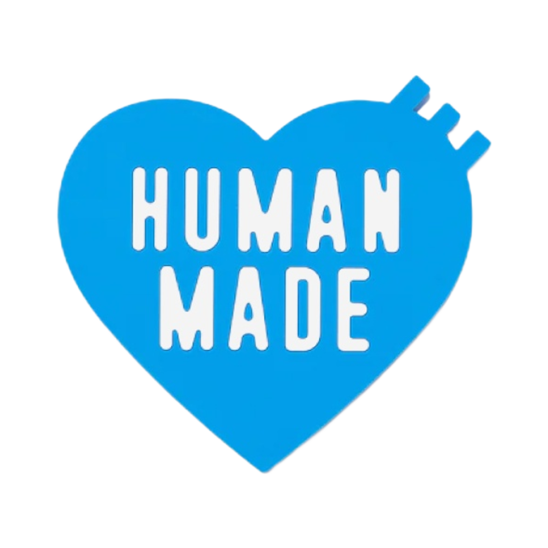 HM27GD075 Human Made Heart Rubber Coaster Blue
