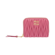 Miu Miu Matelasse Nappa Leather Coin Purse Begonia Pink