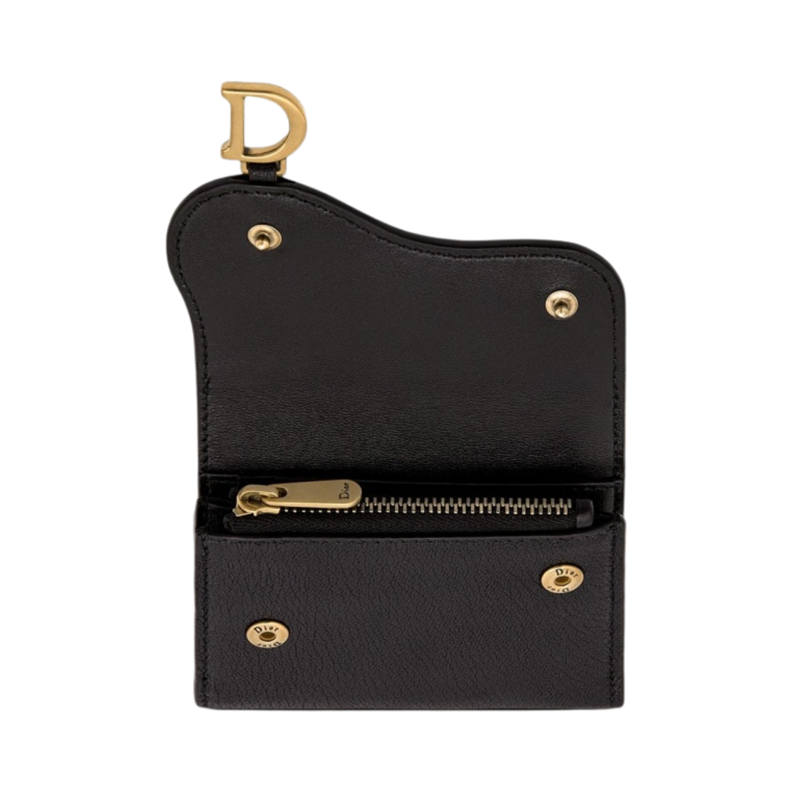 디올 새들 로터스 지갑 고트스킨 블랙(Dior Saddle Lotus Wallet Goatskin Black) - 2