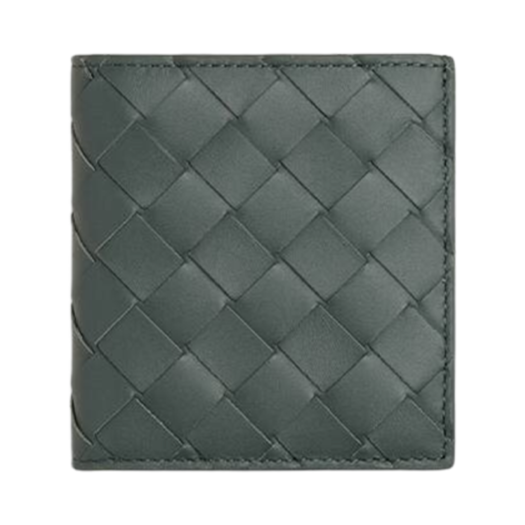 Bottega Veneta Intrecciato Slim Bi-Fold Wallet Slate