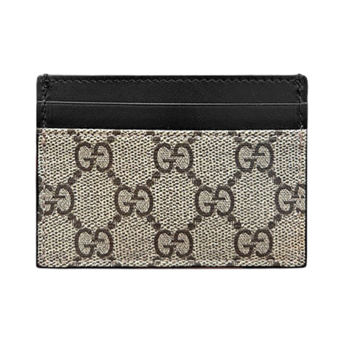 구찌 GG 슈프림 카드 홀더 베이지 에보니(Gucci GG Supreme Card Holder Beige Ebony)