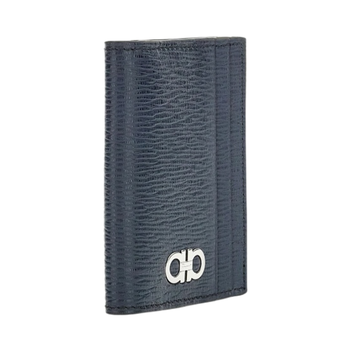 페라가모 간치니 크레딧 카드 홀더 딥 오션 블랙(Ferragamo Gancini Credit Card Holder Deep Ocean) - 2