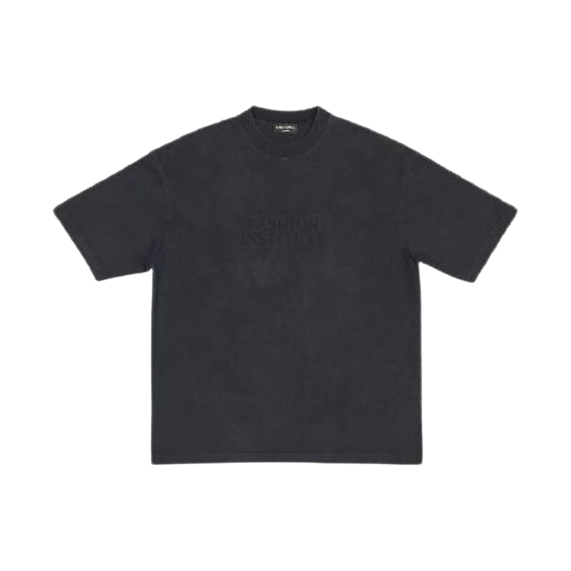 발렌시아가 패션 인스티튜드 미디움 핏 티셔츠 워시드 블랙(Balenciaga Fashion institue Medium Fit T-Shirt Washed Black) - 1