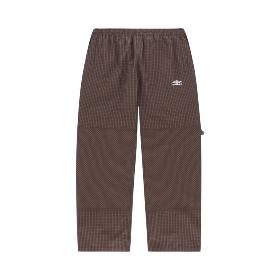 엄브로 x 슬램잼 미니 체크 더블 니 팬츠 브라운(Umbro x Slam Jam Mini Check Double Knee Pants Brown)