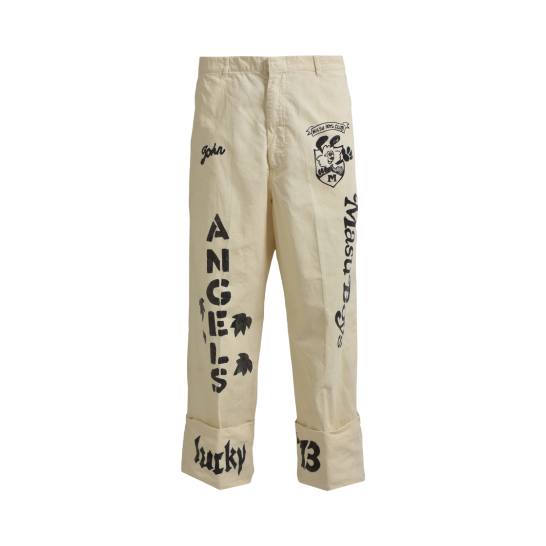 마수 x 베르디 M.B.C. 메모리얼 팬츠 크림(Masu x Verdy M.B.C. Memorial Pants Cream)