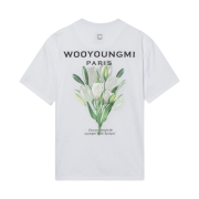 Wooyoungmi Flower Print Back Logo T-Shirt White - 22SS