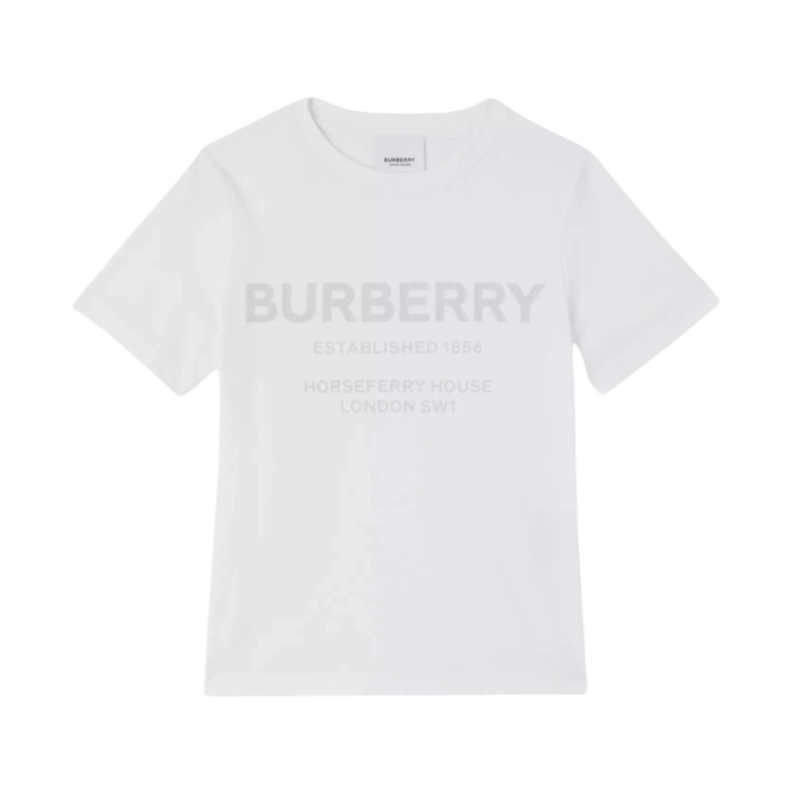(키즈) 버버리 호스페리 프린트 코튼 티셔츠 화이트((Kids) Burberry Horseferry Print Cotton T-shirt White) - 1