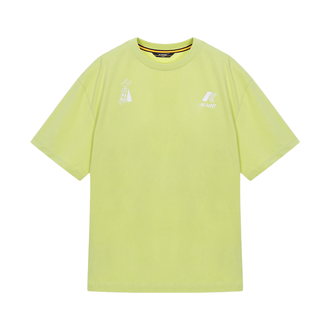 Y242BUT435LA1 K-Way x Chainchul Rain shower Graphic T-shirt Lime